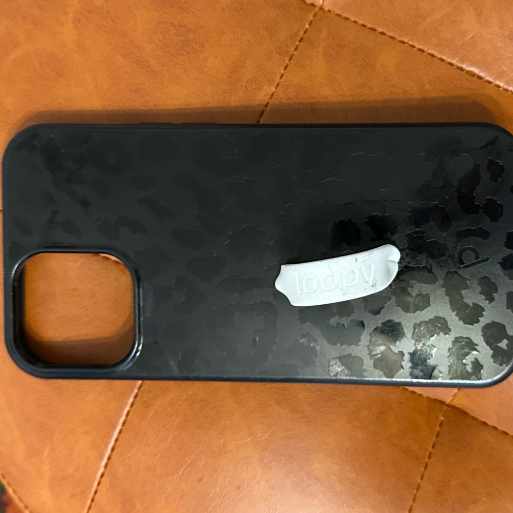 ADORABLE BLACK LEOPARD PRINT IPHONE 12 PRO MAX LOOPY CASE - Picture 3 of 4